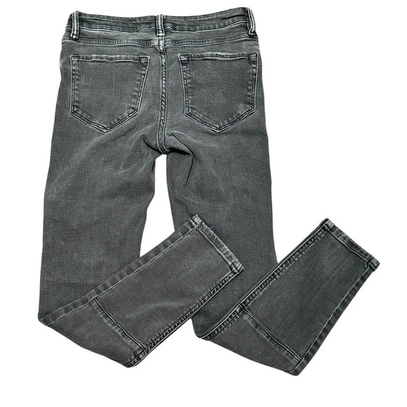 All Saints Grace Biker Cropped Jeans Black SZ 26 - Picture 2 of 6